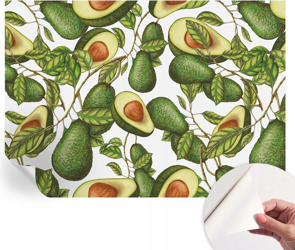 Design fali fotótapéta öntapadós avokádó mintás 208x146 cm
