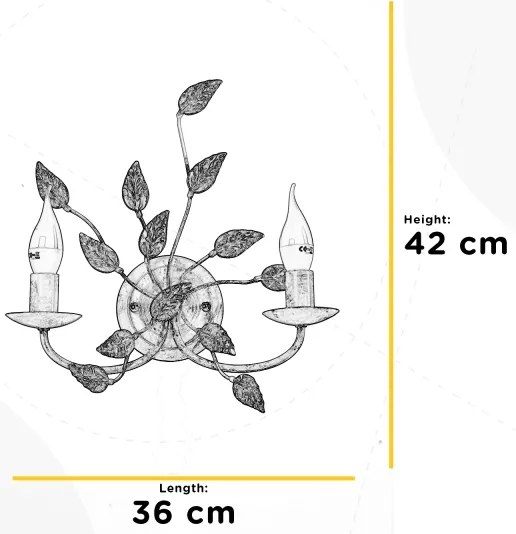 ONLI - Fali lámpa COLLANA 1xE14/6W/230V fehér/arany