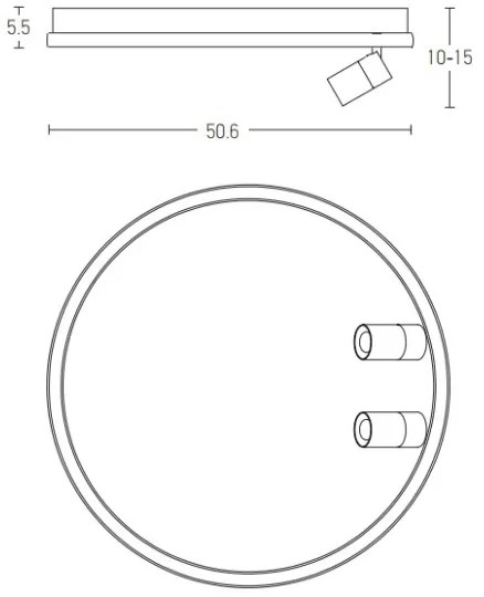 Zambelis 22014 - LED Dimmelhető mennyezeti lámpa LED/71W/230V fekete