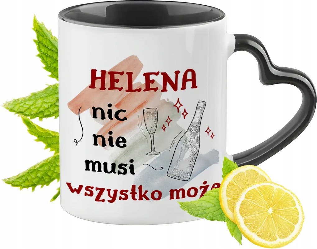 Helena Bögre Fekete Szív Alakú Füllel Ajándék Nyomtatott