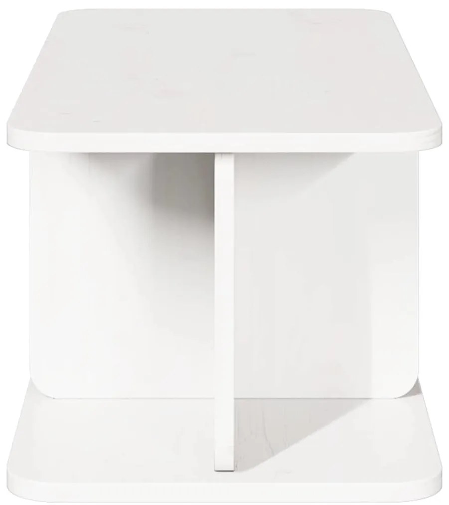 Dohányzóasztal Fehér 80 x 39,5 x 33,5 cm Tömör fenyőfa