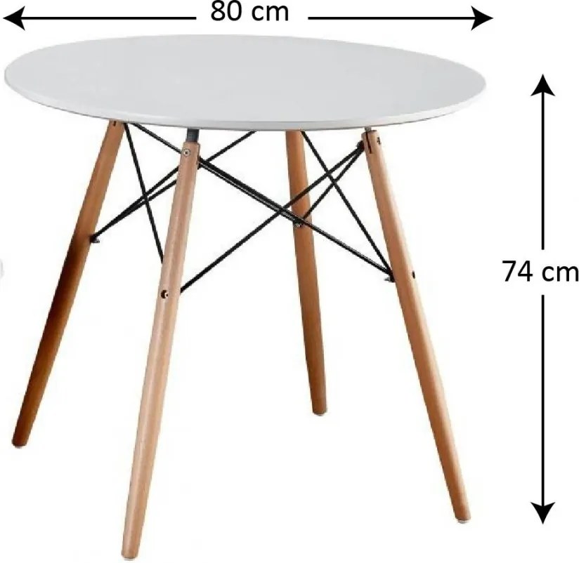 GAMIN II NEW modern 80cm étkezőszett 4 étkezőszékkel