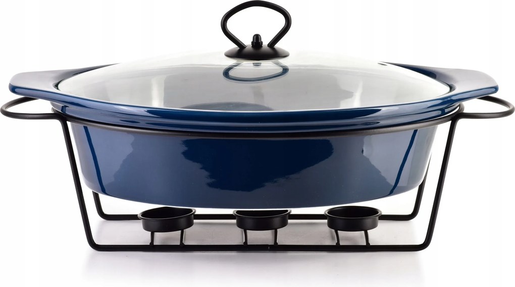 Plutar tálalótál melegítőráccsal 2,3 l kék