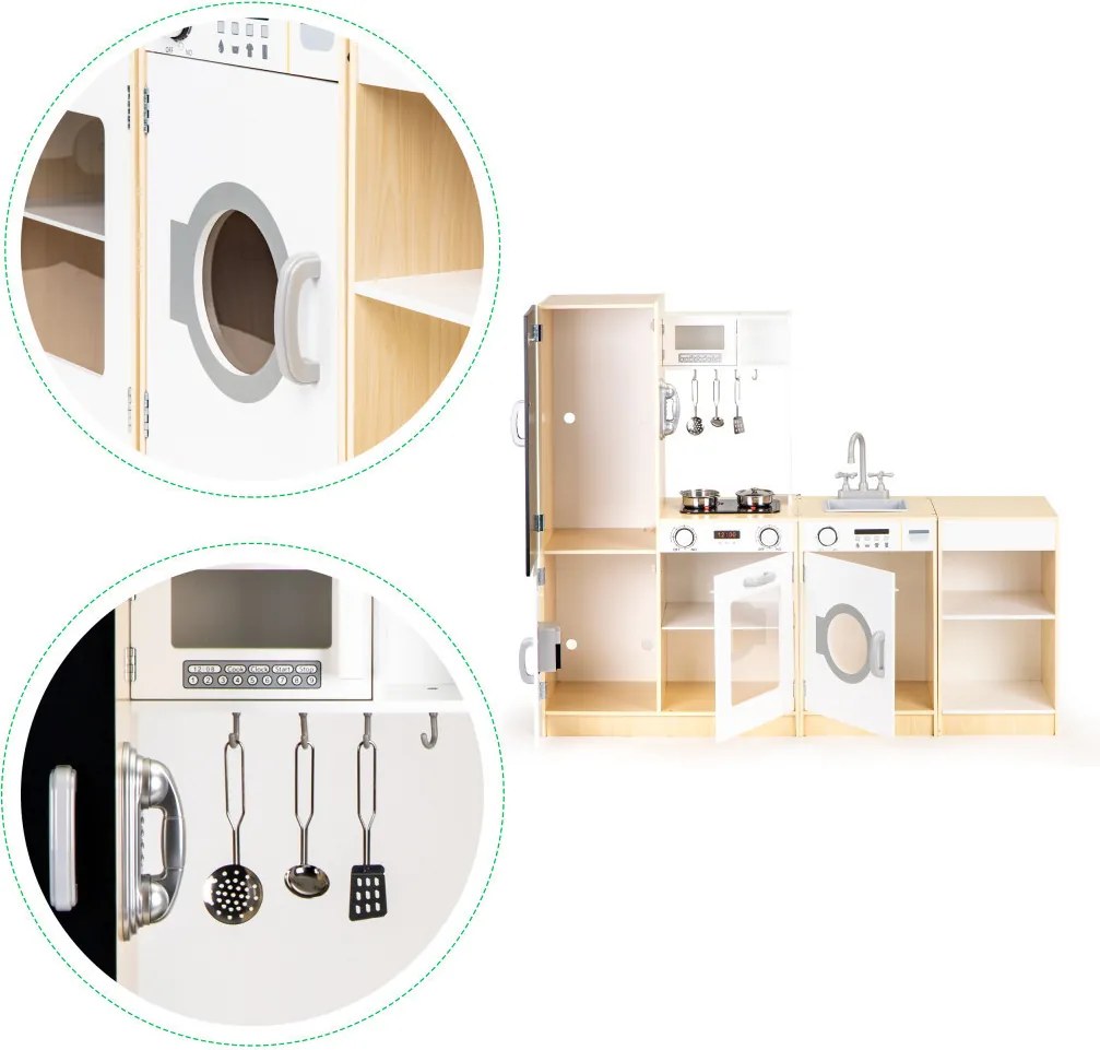 XXL fa gyerekkonyha led világítással