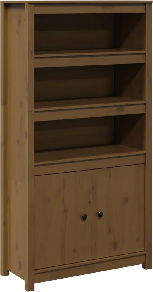 vidaXL mézbarna tömör fenyőfa magasszekrény 80 x 35 x 154 cm