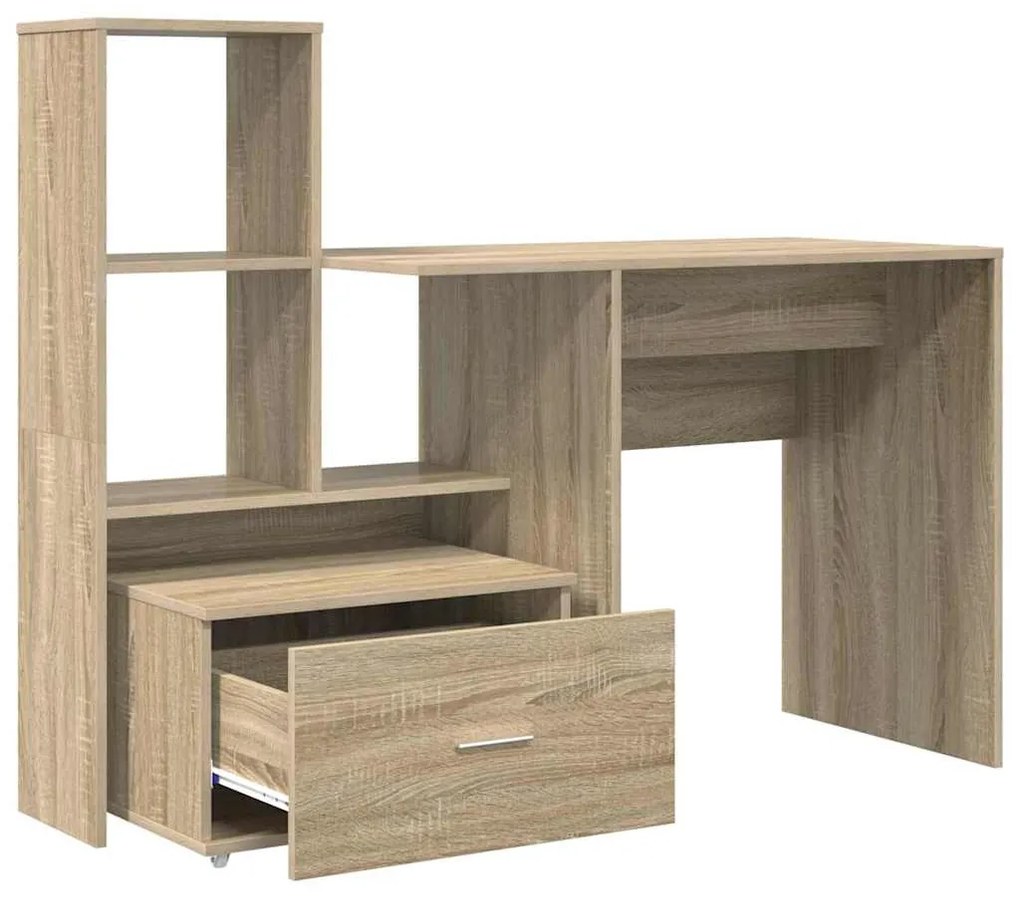 Asztal fiókkal sonoma tölgy 131.5 x 50 x 106.5 cm Faanyag