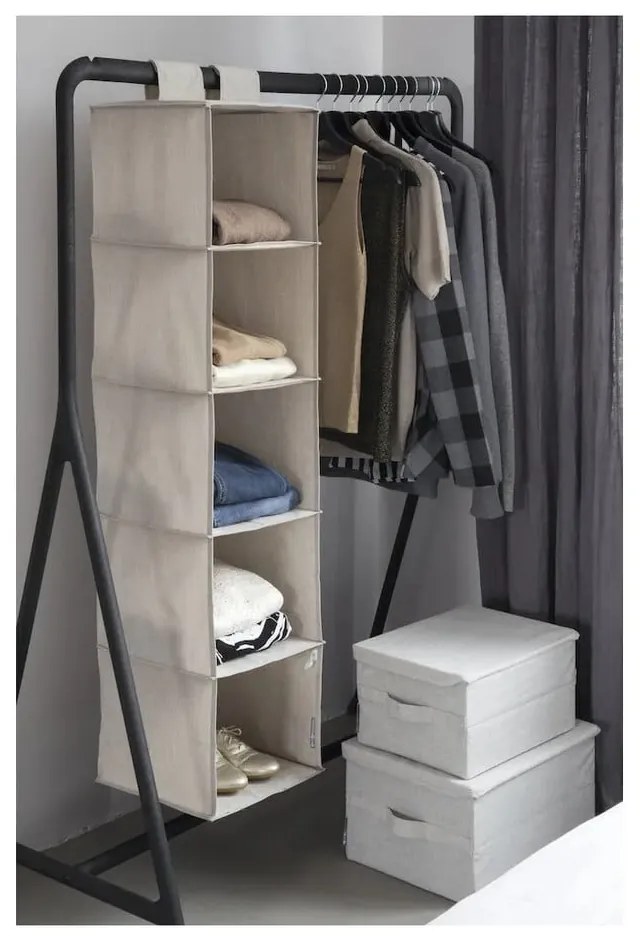 Fekete fedeles textil tárolódoboz 35x19x26 cm Soft Storage – Bigso Box of Sweden