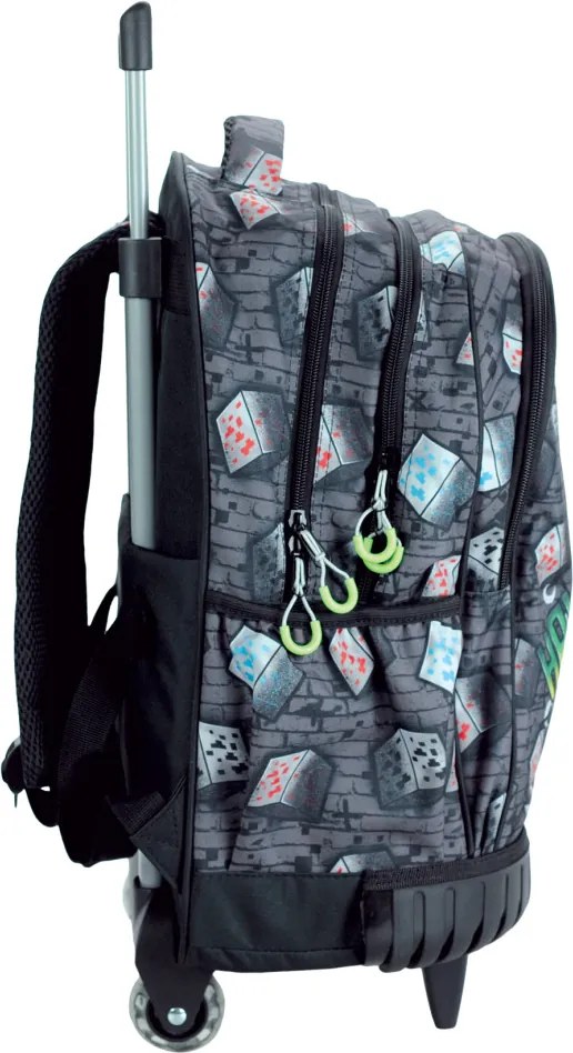 Minecraft Metro Art gurulós iskolatáska, táska 46 cm