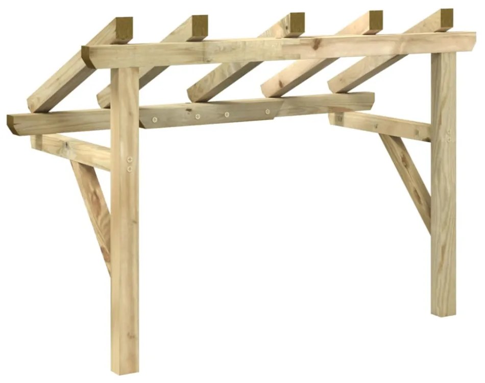tömör fenyőfa ajtó előtető 150 x 100 x 100 cm