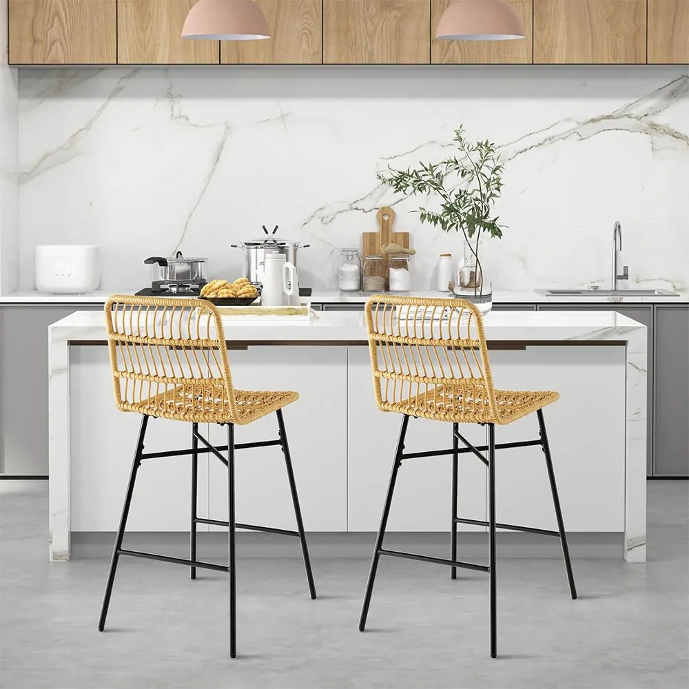 Polirattan bárszék 2db