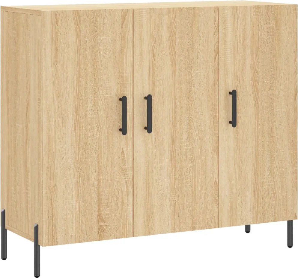 vidaXL sonoma tölgy színű szerelt fa tálalószekrény 90 x 34 x 80 cm