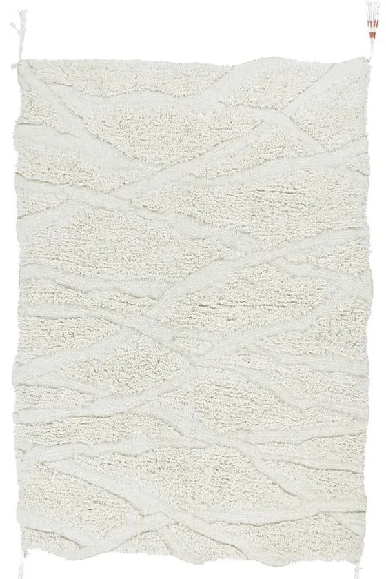 Fehér mosható kézi szövésű gyapjú szőnyeg 170x240 cm Enkang Ivory – Lorena Canals