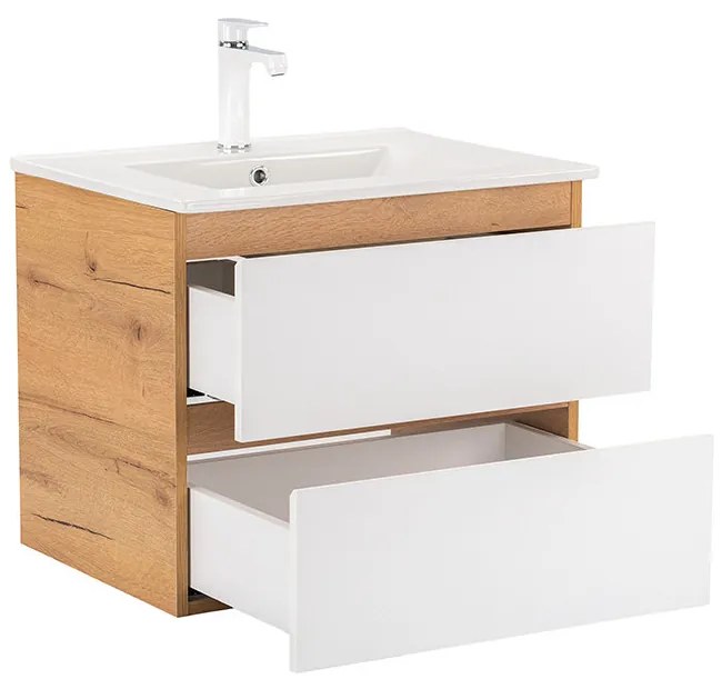 Vario Forte 60 komplett fürdőszoba bútor tölgy-fehér