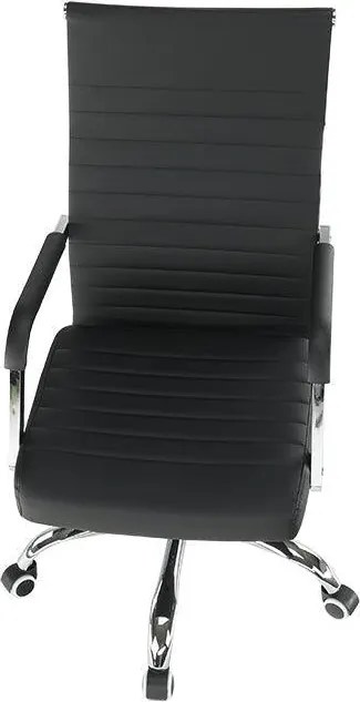 Irodai szék, textilbőr/fém, fekete/króm, FARAN