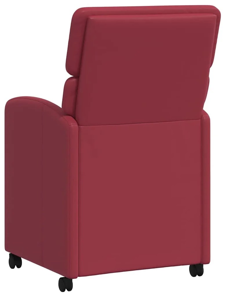 Kerekes Étkező Székek 2 pcs bordó 58 x 65 x 98 cm Műbőr