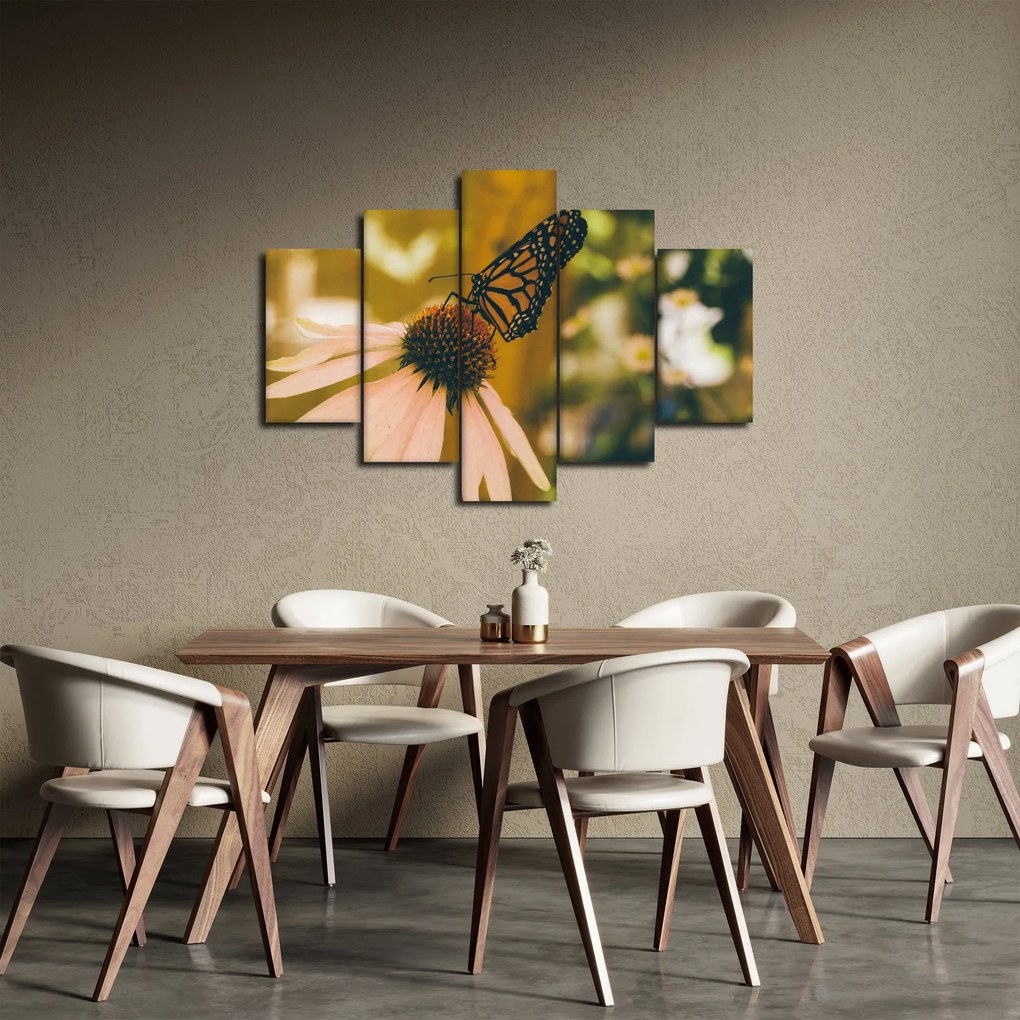 Pillangó képe a virágon (150x105 cm)