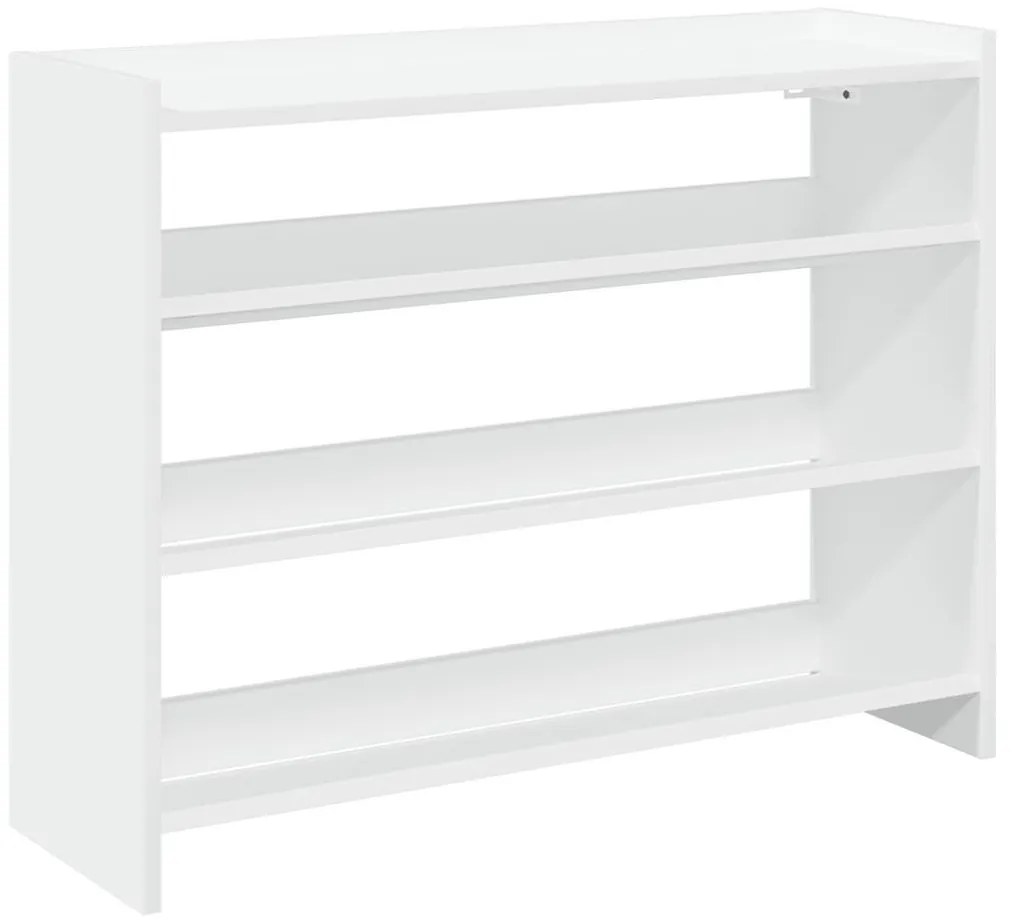 fehér szerelt fa cipőtároló szekrény 80x25x62 cm