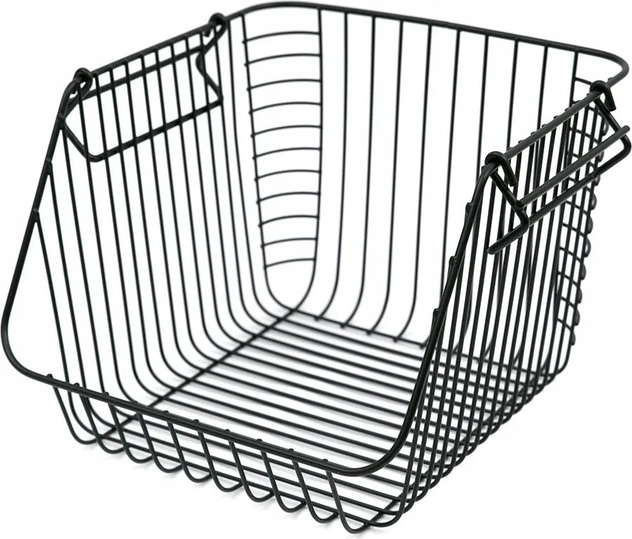 Patera Fekete Gyümölcskosár Tároló Doboz 20x27x29cm