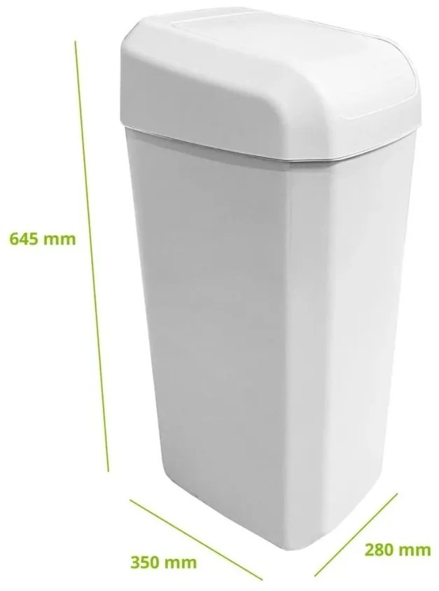 Denox Troya szemetes 45 l, fehér, 45 l
