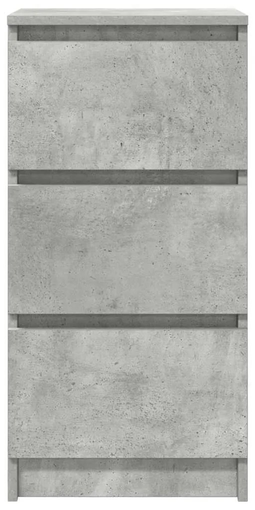 betonszürke szerelt fa tálalószekrény 37,5x35x76 cm
