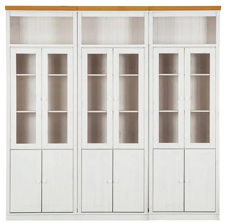 Fehér borovi fenyő tálalószekrény 518x223 cm Anita – Støraa