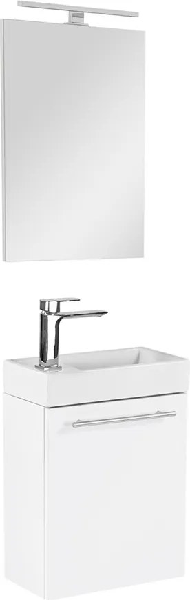 Fantastic fürdőszoba bútor Melanie tükörrel, fehér színben