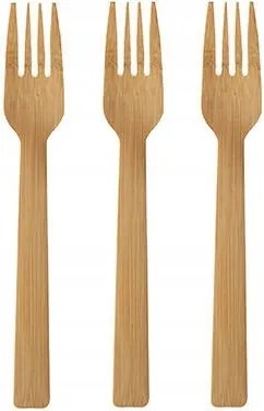 Bambusz villák eldobható evőeszközök ökológiai Bio 16,5 cm Pure 50 db