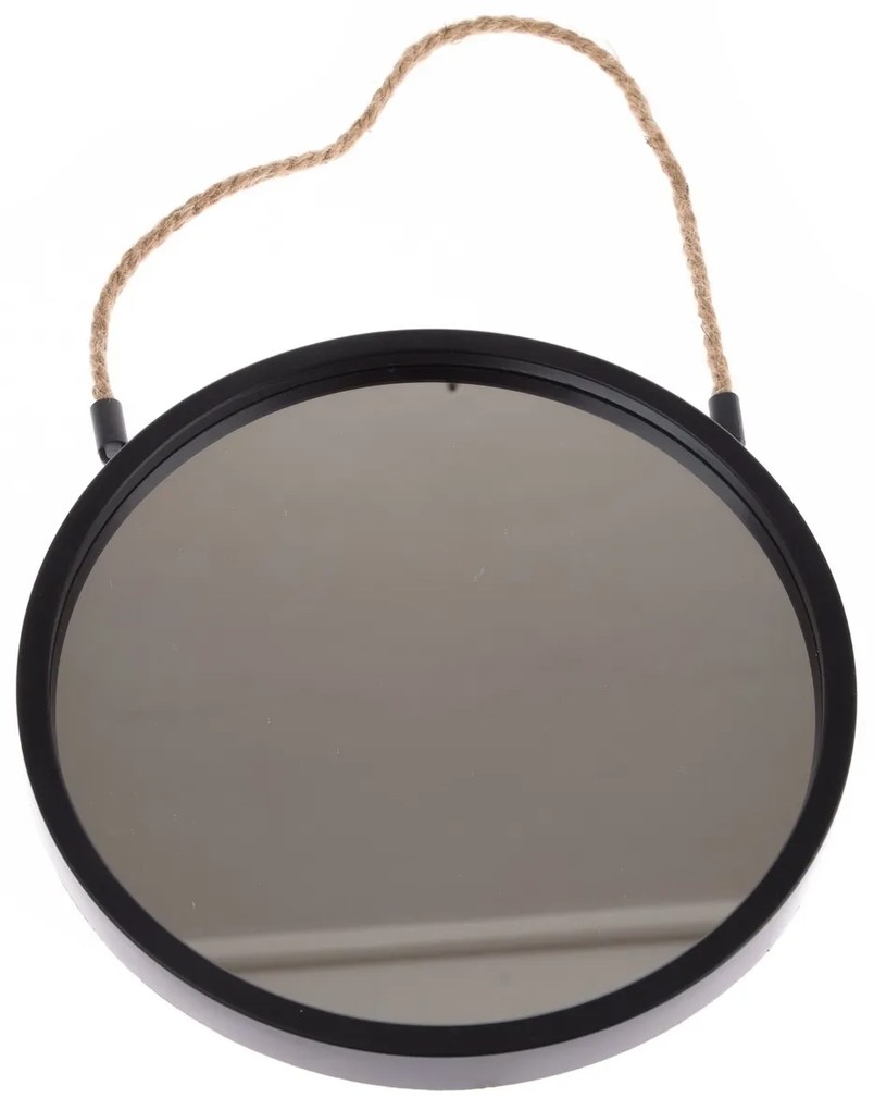 Embellir műanyag függő tükör, fekete, átmérő 25 cm, 25 cm átmérőjű