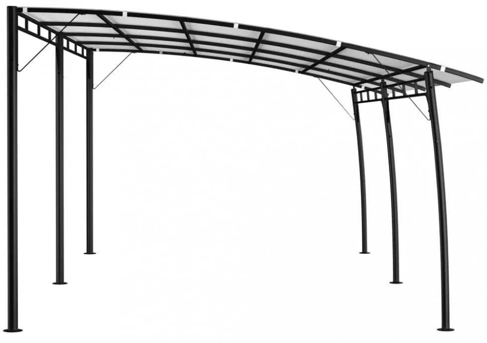 krémszínű kerti napellenző 6 x 3 x 2,55 m