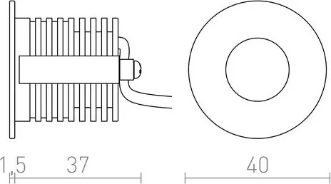 RENDL RIO R süllyesztett lámpa fehér 230V LED 3W 22° 3000K