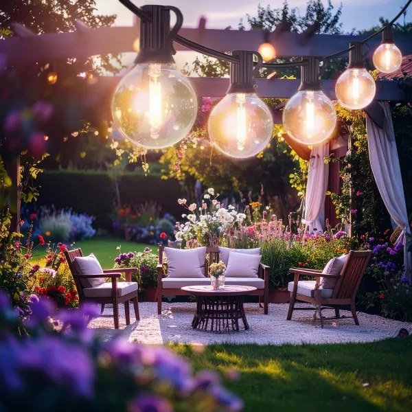 Brilagi - LED kültéri dekorációs fényfüzér GIRLANDA 10xE12 8m fekete IP44 meleg fehér