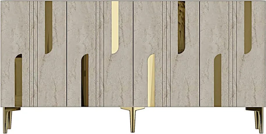 Nota 150 - White, Travertine, Gold