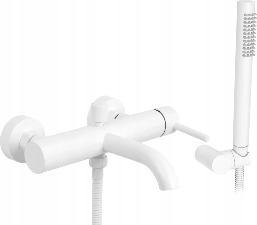 Kádtöltő Csaptelep Lungo kifolyócsővel Fehér Rea