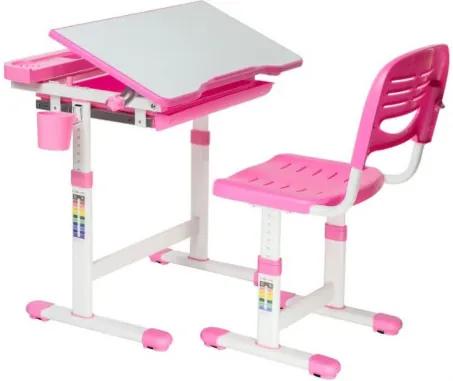 FUN DESK CANTARE Gyerek íróasztal székkel - rózsaszín