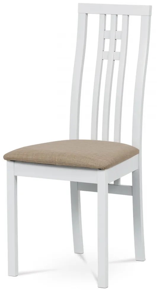 Scaun din lemn masiv de culoare alb Bc-2482