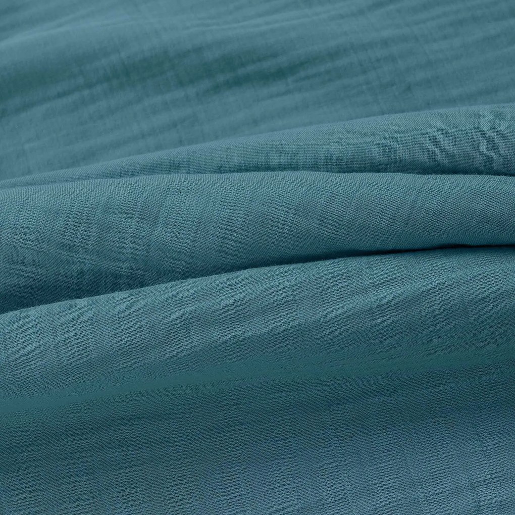 Goldea muszlin ágyneműhuzat – petrolkék 140 x 200 és 70 x 90 cm