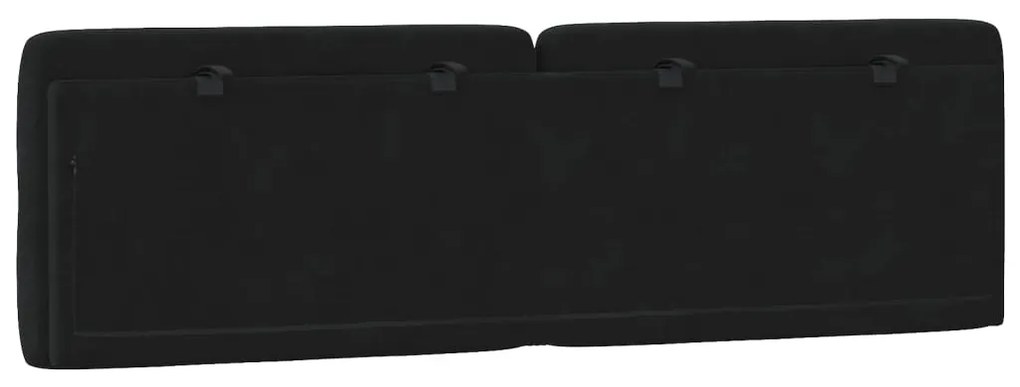 fekete bársony fejtámla párna 160 cm