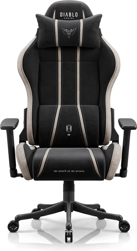 Gamer szék szövet Small Size, fekete-bézs: Diablo X-One 2.0 Camel Black