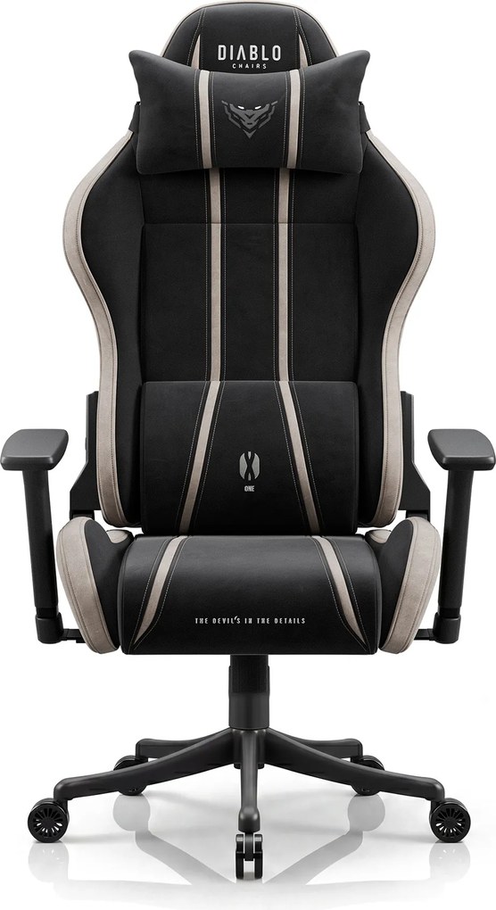 Szövet gamer szék fekete-bézs Diablo X-One 2.0 Camel Black Small