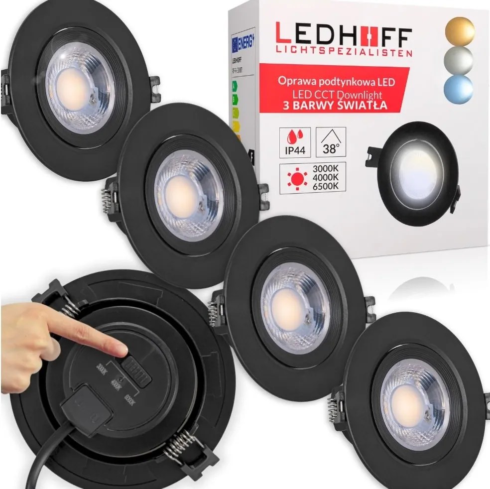 Süllyesztett Led mennyezeti lámpatest Spot 3000-6000K 7W süllyesztett Halogén 4x