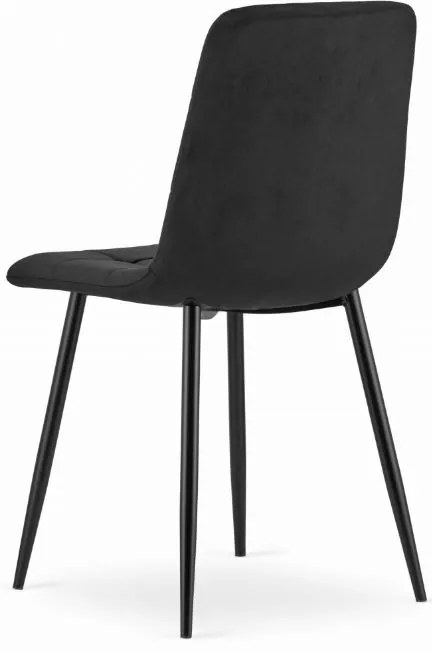 Bársony étkezőszék Black Luxury