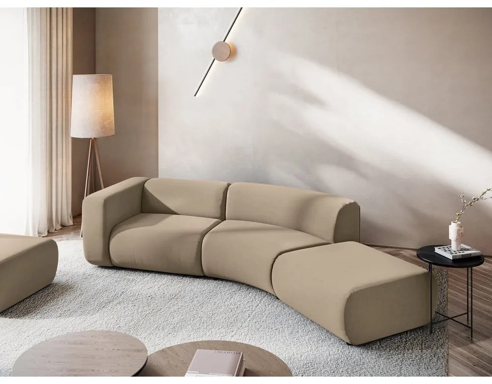 Bézs bársony heverő (jobb oldali) Ekahi – Makamii