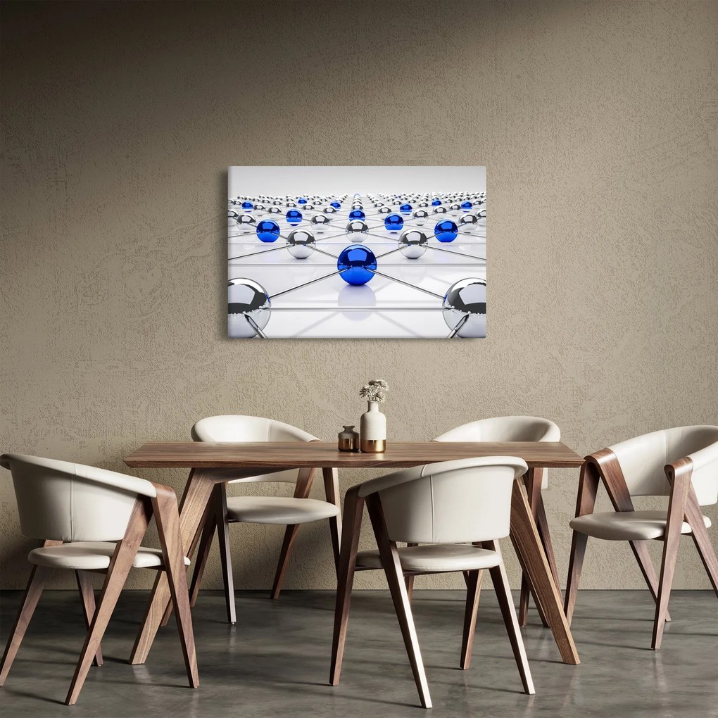 Összekapcsolt gömbök képe (90x60 cm)