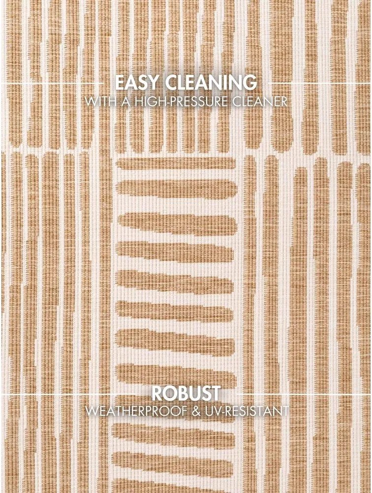 Krémszínű-natúr színű kerek kültéri-beltéri szőnyeg ø 200 cm Haringey Bounds – Ted Baker