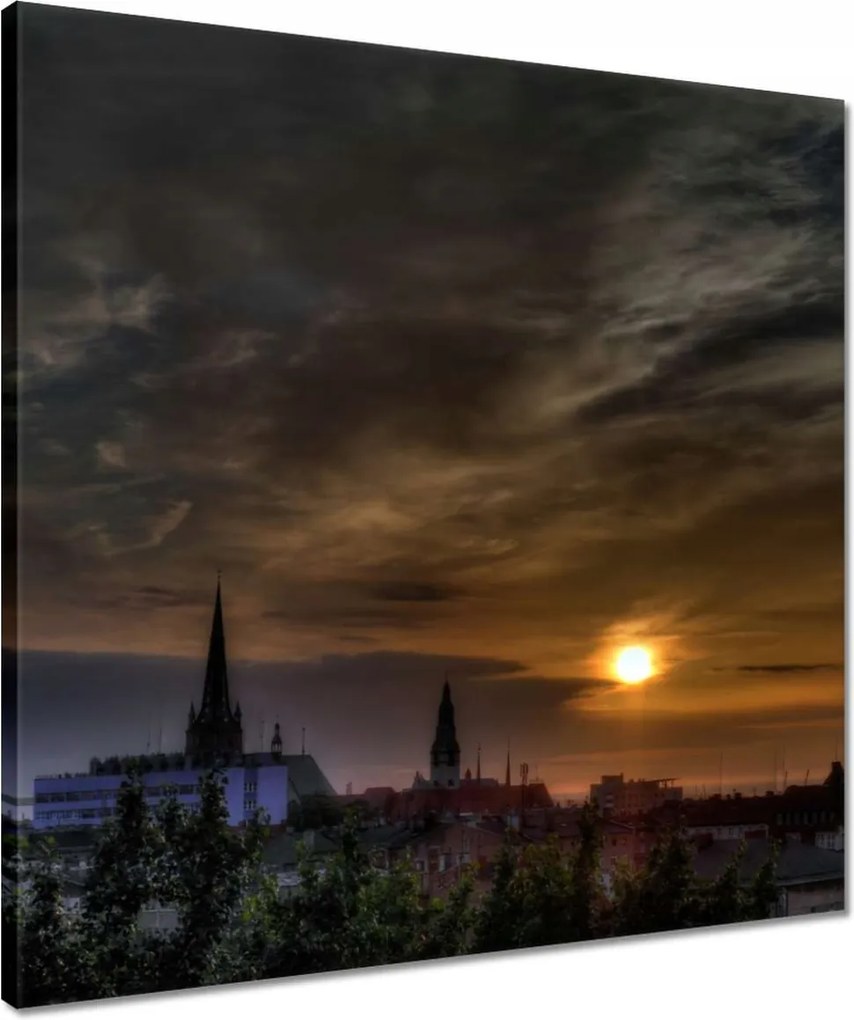 Vászonkép 50x50 Napnyugta Horizont