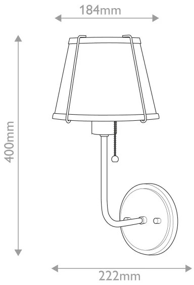 Hinkley HK-CLARKE1-BR-BK - Fali lámpa CLARKE 1xE27/40W/230V réz/fekete