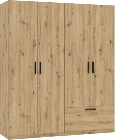 LITA WARDROBE 4D1S ARTISAN OAK