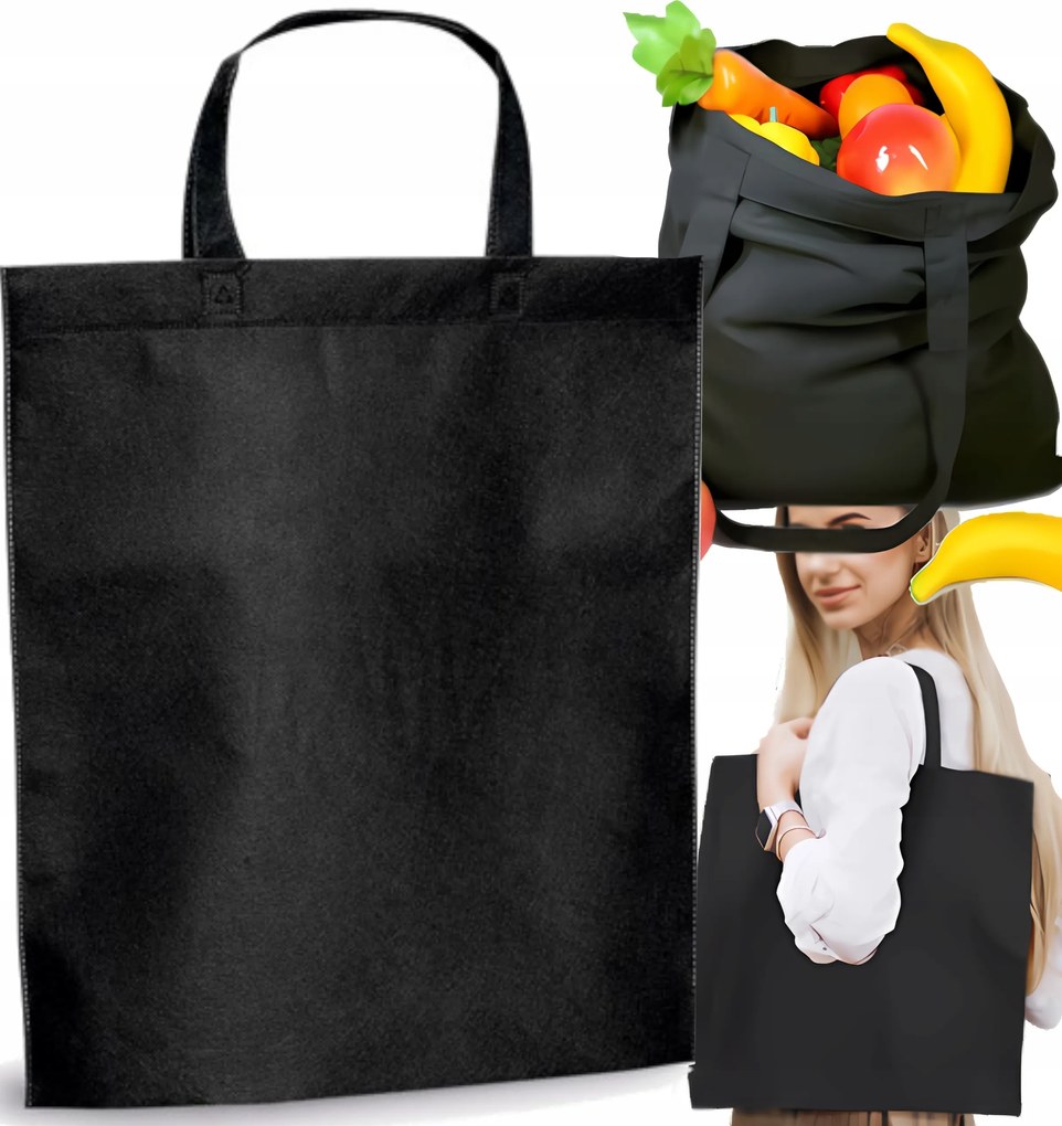 Öko bevásárlótáska fogantyúval Többször felhasználható Ökológiai reklámtáska