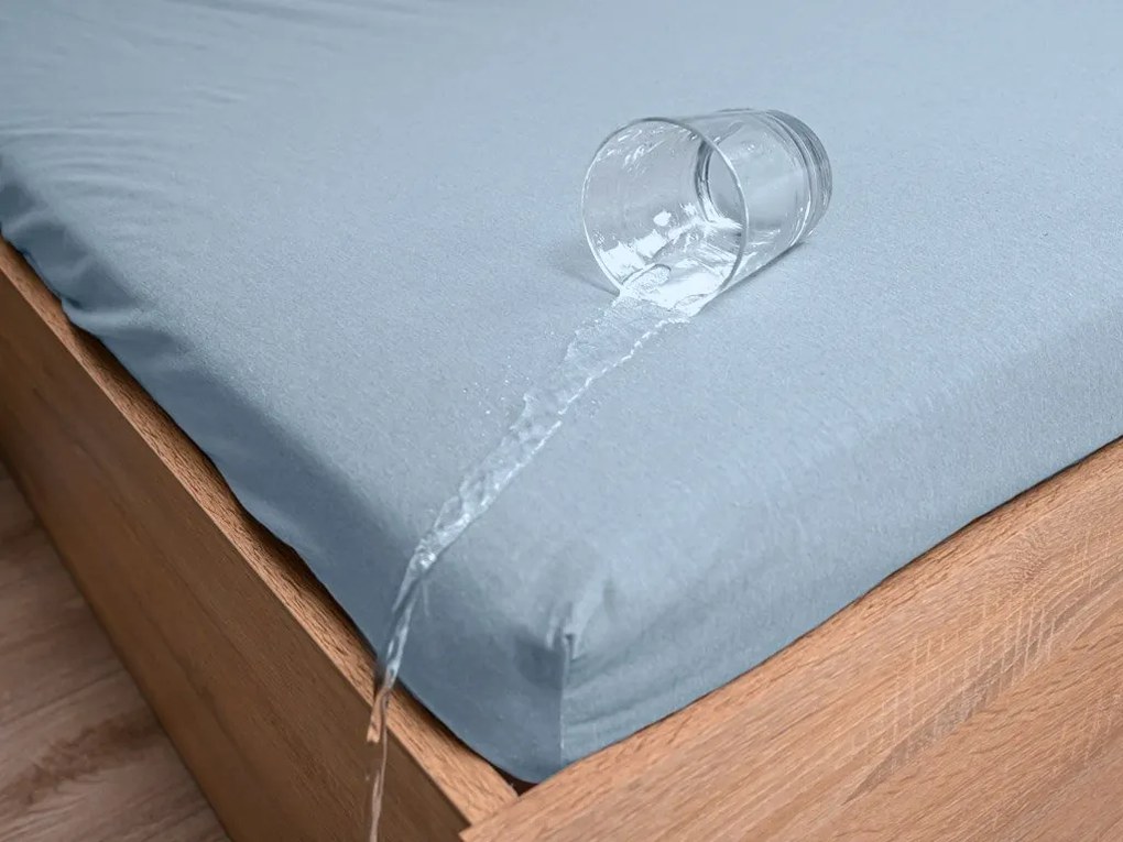 Vízálló gyermekágy lepedő JERSEY 60x120 cm világoskék