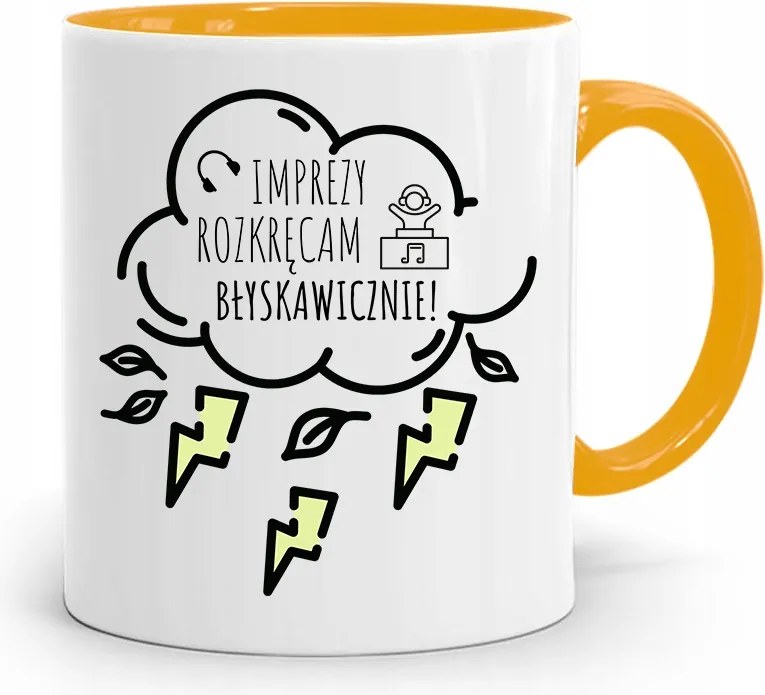 Dja Zene Bögre Sárga Party Csavarozom, fényképes nyomtatással